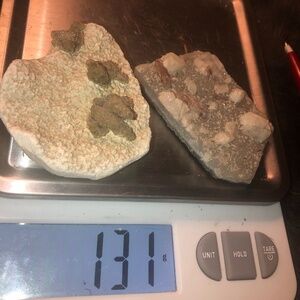 Set of vanadinite crystals